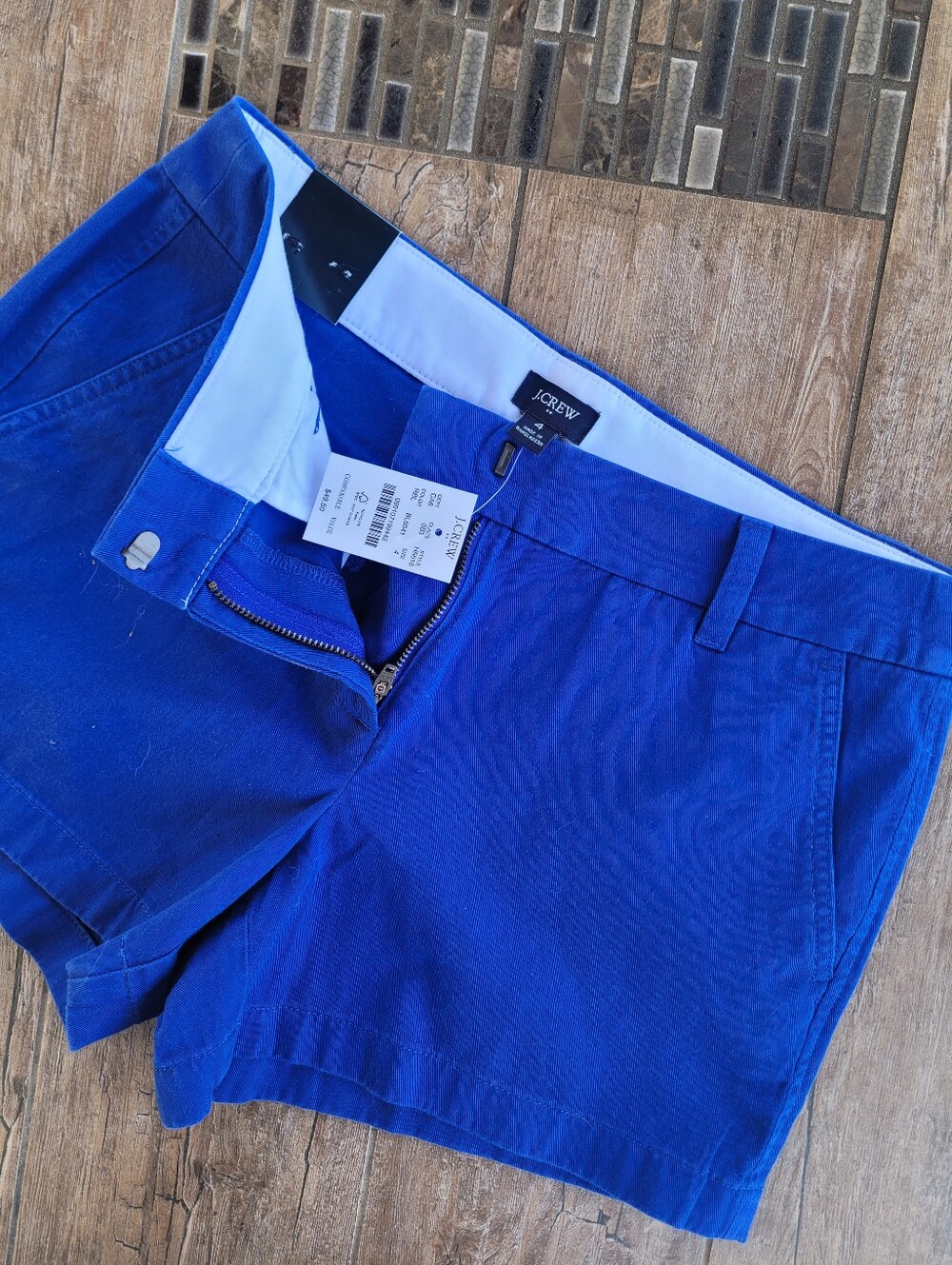 J Crew 3.5in Classic Chino Short Regal Blue Women's Size 4 NWT - Picture 6 of 7